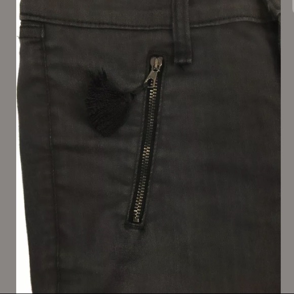 Rag & Bone Black Tassel Jean Legging  Skinny 27 - Picture 6 of 7